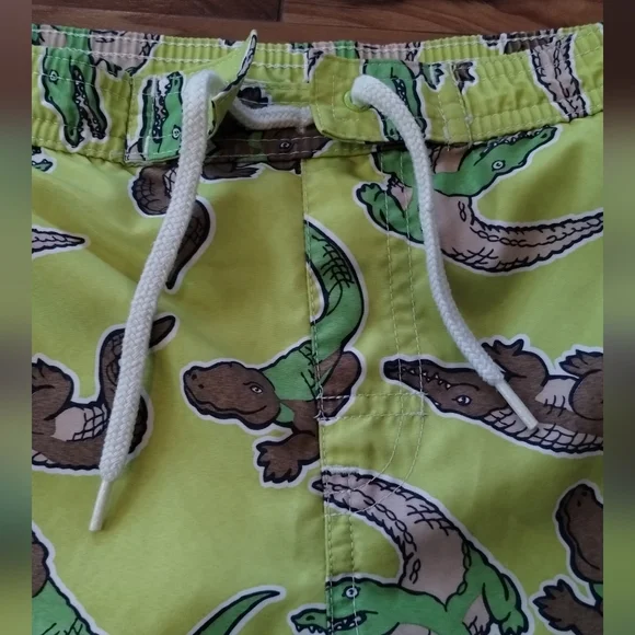 Greendog Alligator crocodile Green Water Board Swimwear Surf Trunks boy size 6 - Picture 5 of 16